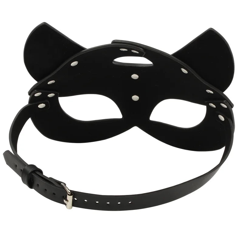 Máscara e Choker de Couro