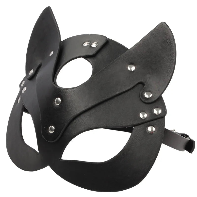 Máscara e Choker de Couro