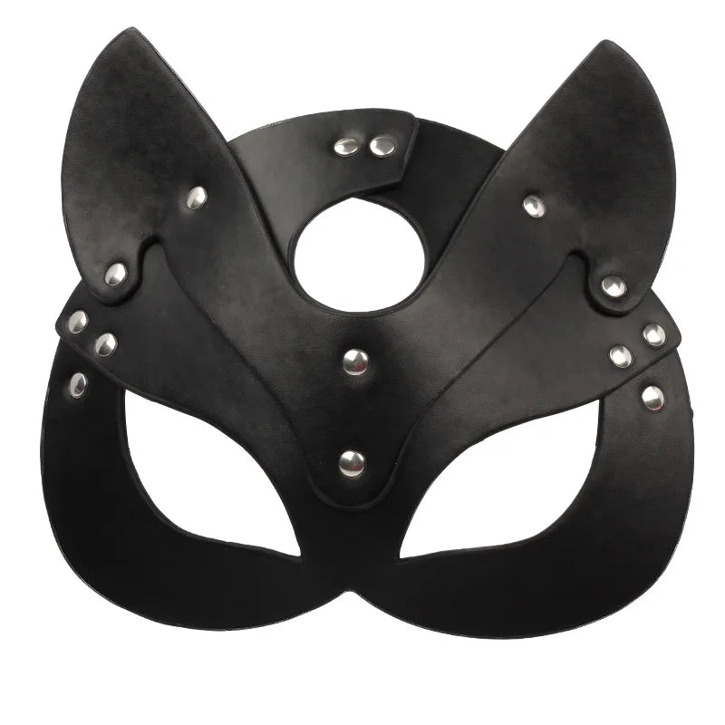Máscara e Choker de Couro