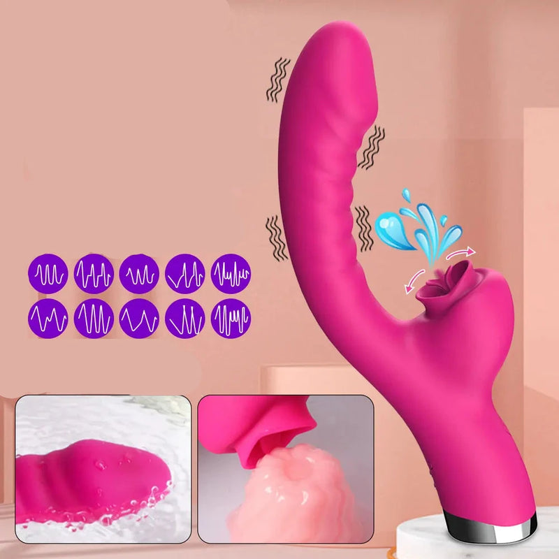 Vibrador Língua 2 em 1