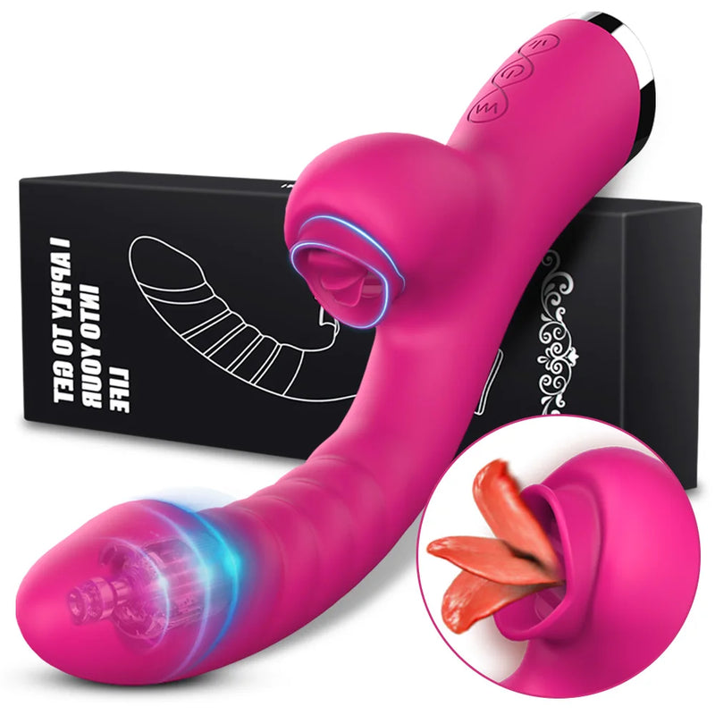 Vibrador Língua 2 em 1